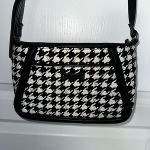 Vera Bradley Houndstooth Shoulder Bag with Black Trim